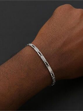Joli Stainless Steel Link Bracelet - Silver Tone